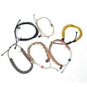 Pura Vida Woven Bracelet Set Mixed Colors & Designs Waterproof Cord Unisex